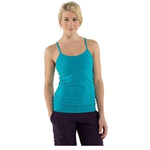 LULULEMON Vintage Limited Ujjayi Power Y Tank Top Turquoise Blue Size Medium